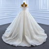 ChicSew Luxurious A-Line Off Shoulder Beaded Ball Gown Wedding Dress