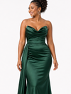 ChicSew Sexy Sweetheart Ruching Mermaid Soft Satin Floor-Length Bridesmaid Dresses