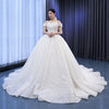 ChicSew Luxurious A-Line Off Shoulder Beaded Ball Gown Wedding Dress