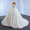 ChicSew Luxurious A-Line Off Shoulder Beaded Ball Gown Wedding Dress