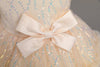 Flower Girls Dress Formal with Bow Sequin & Feathers A-line Tulle Princess Gown for Wedding