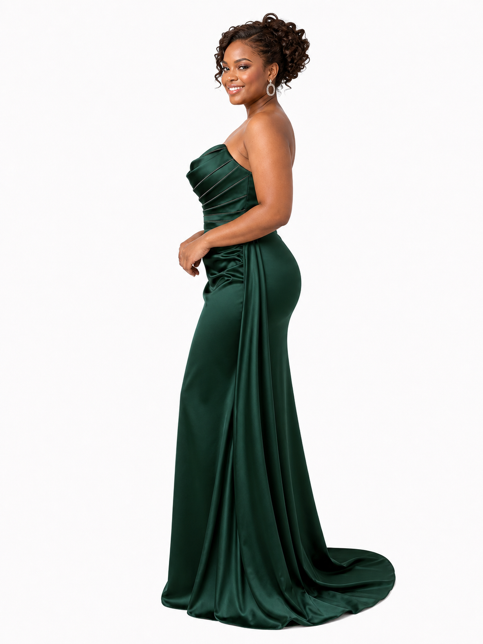 ChicSew Sexy Sweetheart Ruching Mermaid Soft Satin Floor-Length Bridesmaid Dresses