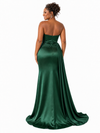 ChicSew Sexy Sweetheart Ruching Mermaid Soft Satin Floor-Length Bridesmaid Dresses