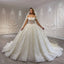ChicSew Luxurious A-Line Off Shoulder Beaded Ball Gown Wedding Dress