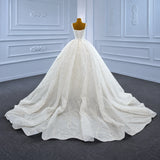 ChicSew Luxurious A-Line Sequined Ball Gown Wedding Dress