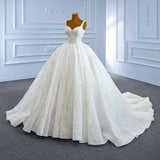 ChicSew Luxurious A-Line Sequined Ball Gown Wedding Dress