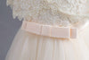 Flower Girls Dress Formal with Cape Lace A-line Princess Gown for Wedding