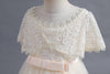 Flower Girls Dress Formal with Cape Lace A-line Princess Gown for Wedding