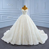 ChicSew Luxurious A-Line Sequined Ball Gown Wedding Dress