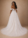 ChicSew Elegant Off The Shoulder Boning A-Line Sleeveless Lace Tulle Maxi Wedding Dress With Side Slit