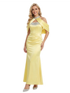 Sparkly Halter Mermaid Beading Ankle Length Long Satin Evening Prom Dresses