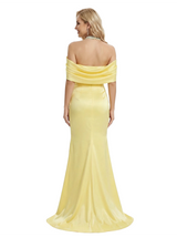 Sparkly Halter Mermaid Beading Ankle Length Long Satin Evening Prom Dresses