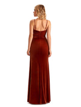 Mermaid Winter Spaghetti Straps Velvet Bridesmaid Dresses