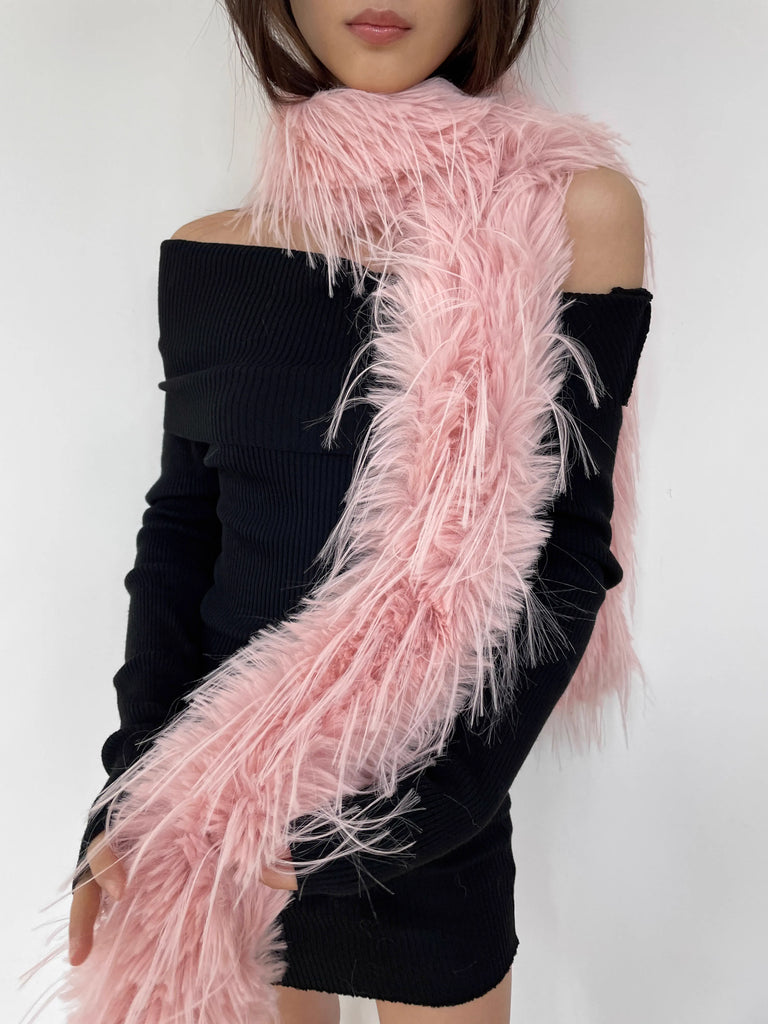 Faux Fur Special Occasion Scarf Shawl