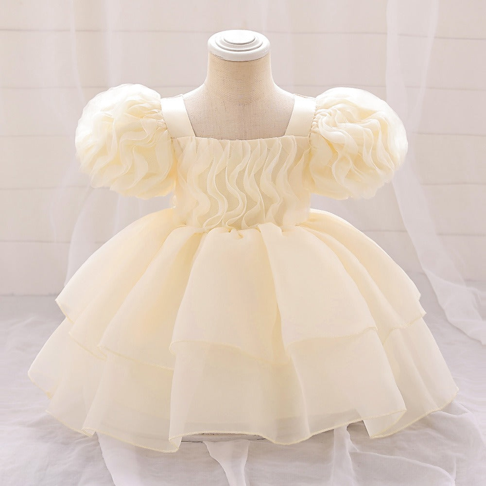 Flower Girls Dress Formal Tulle A-line Princess Gown for Wedding Kids Tutu Dresses