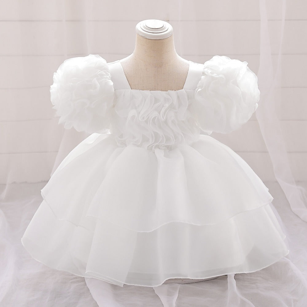 Flower Girls Dress Formal Tulle A-line Princess Gown for Wedding Kids Tutu Dresses