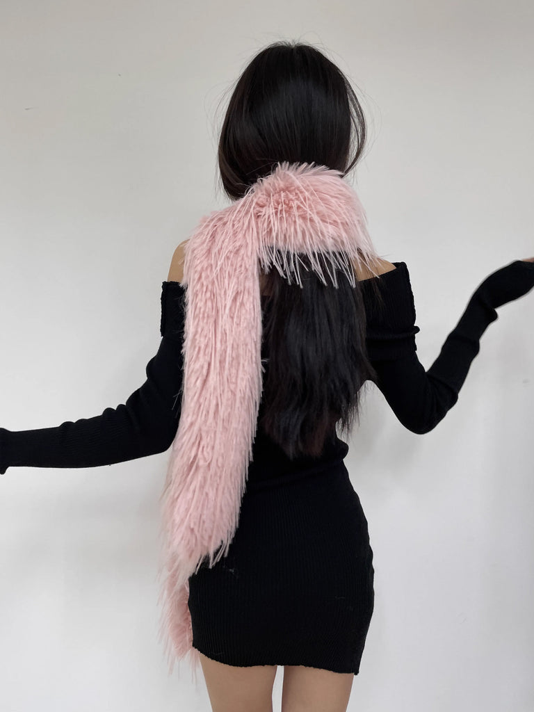 Faux Fur Special Occasion Scarf Shawl