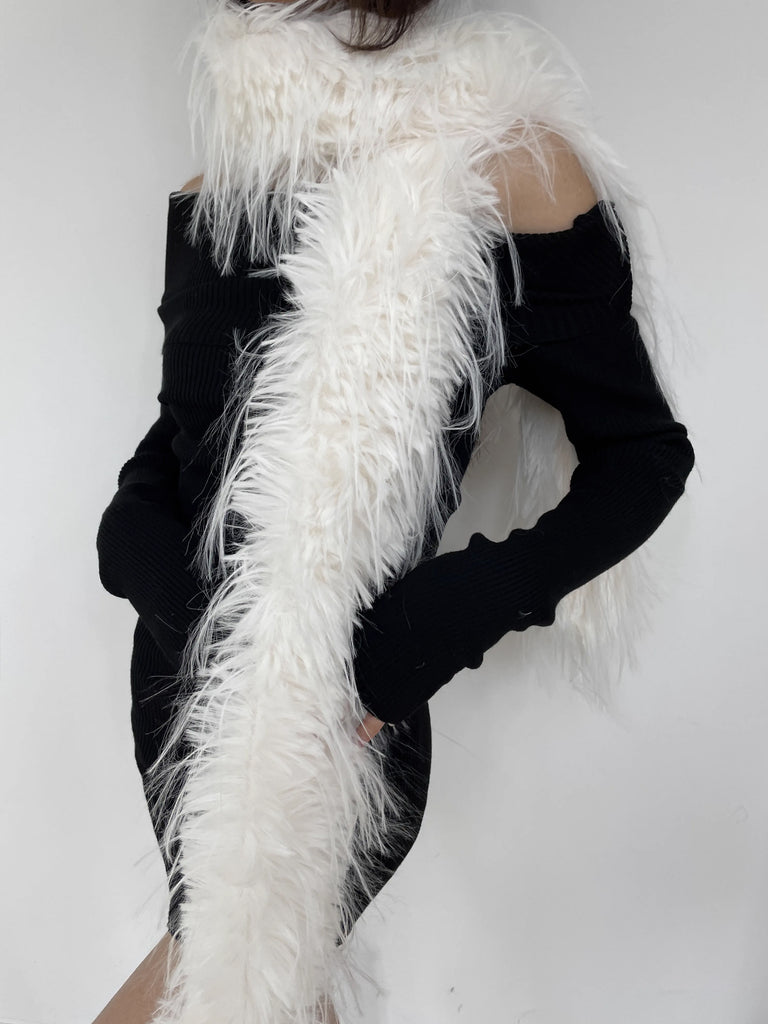 Faux Fur Special Occasion Scarf Shawl