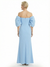 Sexy Off The Shoulder Short Sleeves Side Slit Floor-Length Mermaid Mother Of The Groom Dress