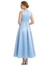 Classy Sleeveless V-Neck Bow Knot Mother Of The Bride Dress Satin A-Line Formal Gown