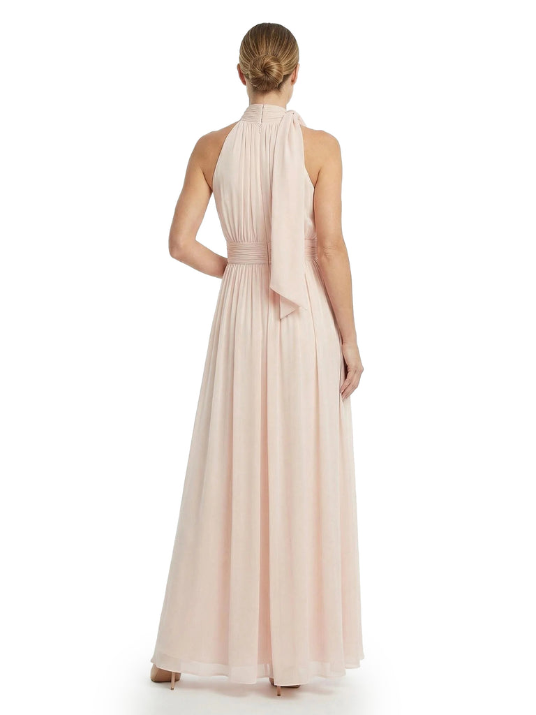 Chicsew High Neck Bow Knot Sleeveless A-Line Chiffon Modern Mom Of The Groom Dresses