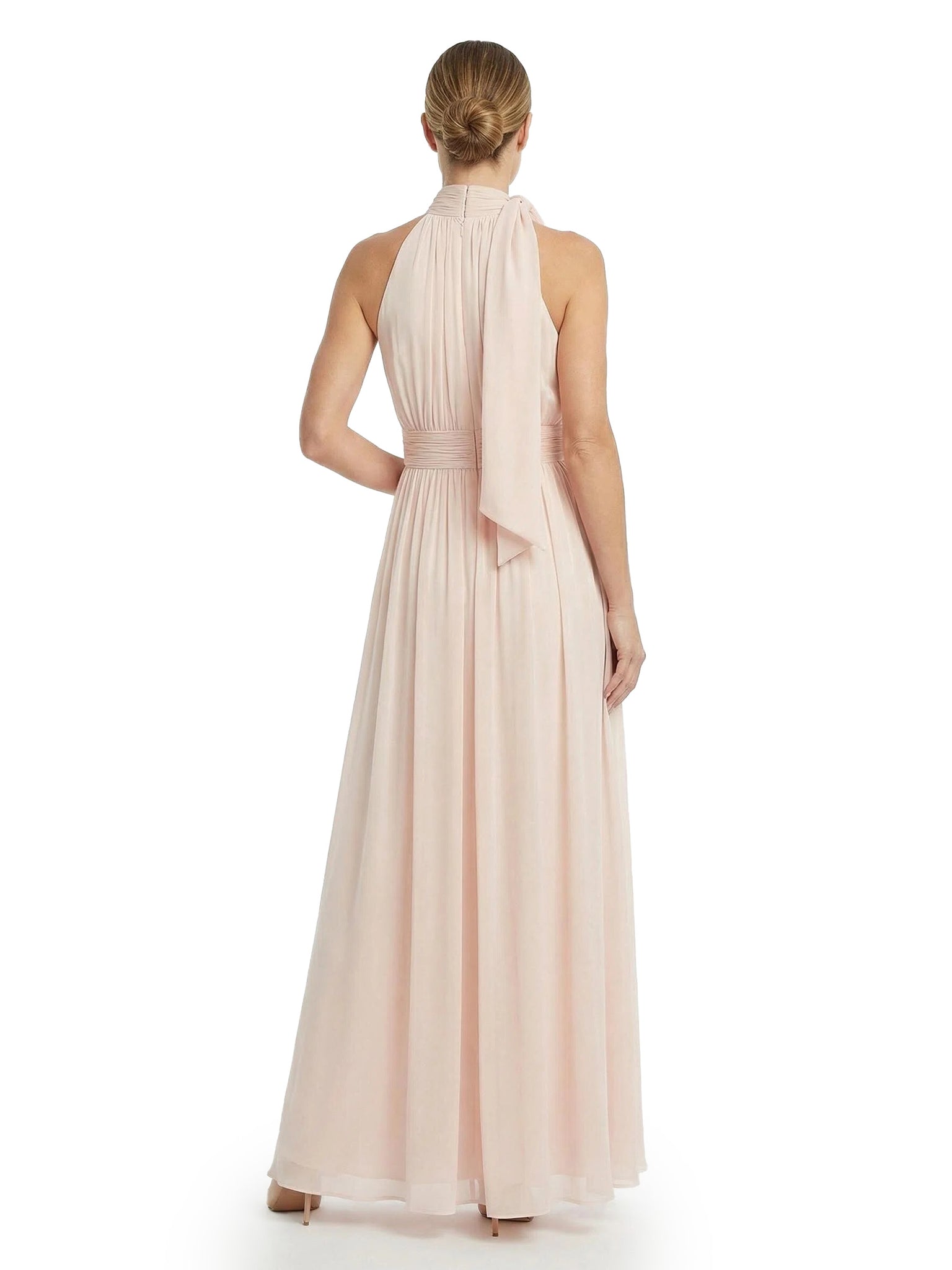 Chicsew High Neck Bow Knot Sleeveless A-Line Chiffon Modern Mom Of The Groom Dresses