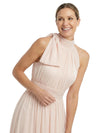 Chicsew High Neck Bow Knot Sleeveless A-Line Chiffon Modern Mom Of The Groom Dresses