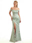 Beautiful Off Shoulder Side Slit Mermaid Floral Satin Maxi Floral Formal Dresses For Women
