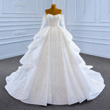 ChicSew Luxurious Off Shoulder Ball Gown Wedding Dress With Sequin