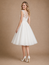 ChicSew Fancy Illusion Sleeveless Lace Tulle A-Line Knee-Length Wedding Dress