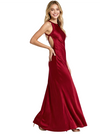 Chic High Neck Halter Prom Dress A-Line Satin Maxi Gown