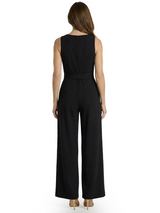 Chicsew Scoop Sleeveless Bow Knot Pantsuit Ankle Length Stretch Crepe Mother of the Bride Dresses