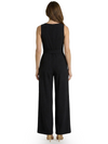 Chicsew Scoop Sleeveless Bow Knot Pantsuit Ankle Length Stretch Crepe Mother of the Bride Dresses