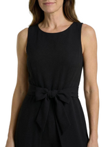 Chicsew Scoop Sleeveless Bow Knot Pantsuit Ankle Length Stretch Crepe Mother of the Bride Dresses
