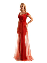 Winter Cold Shoulder Tulle Velvet Bridesmaid Dresses