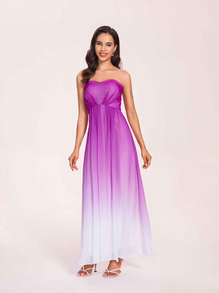 Sweetheart A-line Chiffon Long Bridesmaid Dresses - ChicSew Sweetheart A-line Chiffon Long Bridesmaid Dresses - ChicSew
