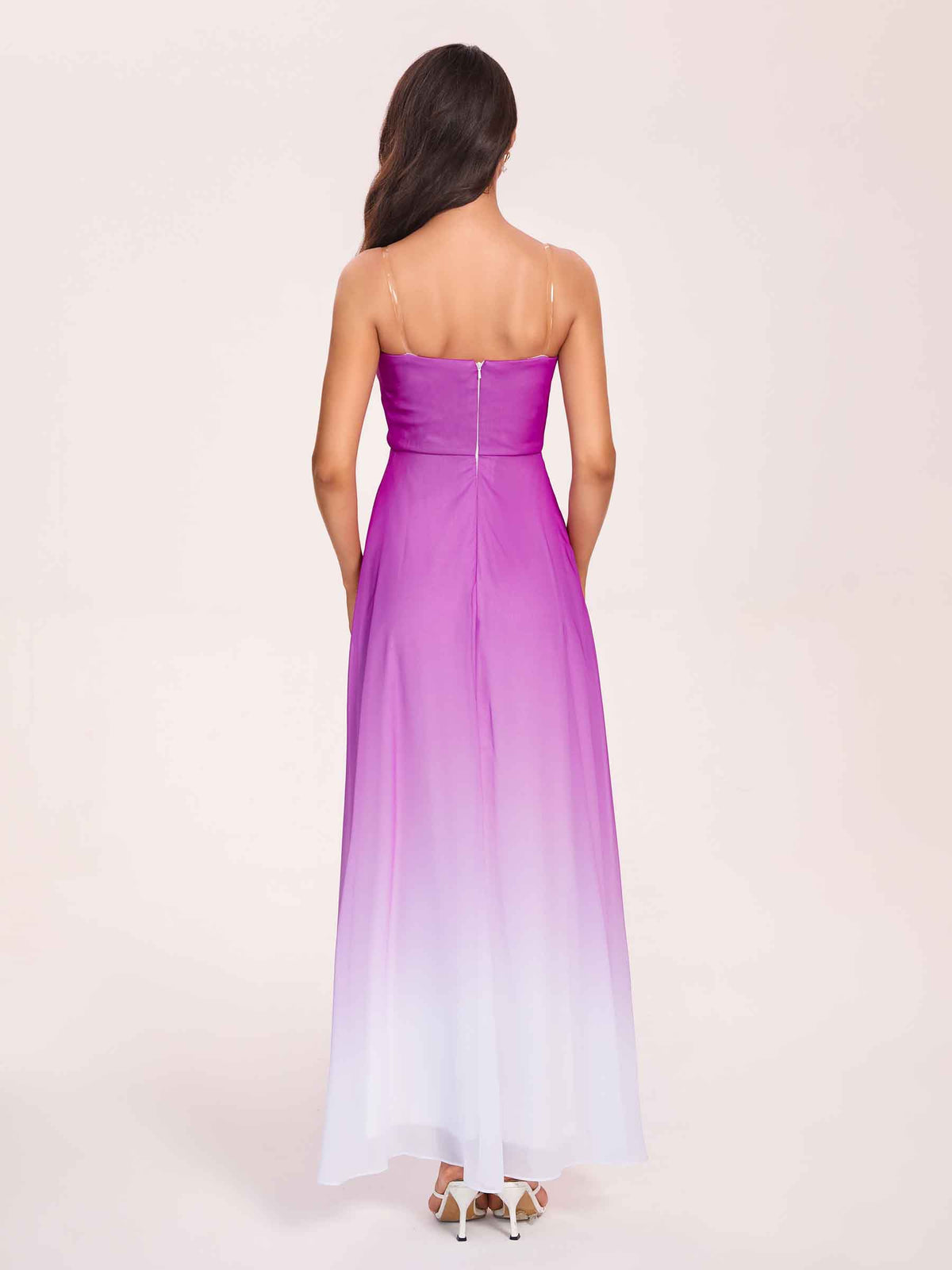 Sweetheart A-line Long Ombre Chiffon Bridesmaid Dresses Online