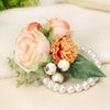 Wedding Sister Wrist Flower Bridesmaid Pearl Bracelet Wrist Decorative Flower, CG61425
