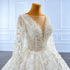 ChicSew Luxurious Beaded Illusion Ball Gown Wedding Dress With Sequin