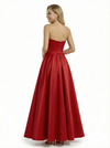 Sweet Sweetheart A-line Tulle Satin Prom Dresses with Beading