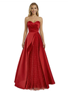 Beautiful Strapless Sweetheart Prom Gown Satin Tulle Sparkly Detail Floor Length Formal Wear