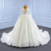 ChicSew Luxurious Beaded Illusion Ball Gown Wedding Dress With Sequin