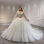 ChicSew Luxurious Beaded Illusion Ball Gown Wedding Dress With Sequin