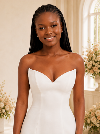 ChicSew Sexy Sweetheart Satin Mini-Length Sheath Short Wedding Dress