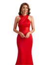 Elegant Soft Satin Convertible Mermaid Unique Long Bridesmaid Dresses