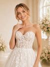 ChicSew Sweetheart A-Line Sleeveless Lace Tulle Maxi Long Wedding Dresses