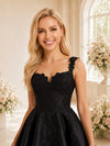 ChicSew Classic Spaghetti Straps Lace Appliques Satin A-Line Floor-Length Wedding Dresses