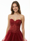 Sweet Tulle And Lace A-line Sweetheart Long Party Prom Dresses