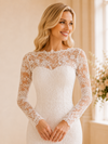 ChicSew Sexy Long Sleeves Sheath Knee-Length Lace Wedding Dresses