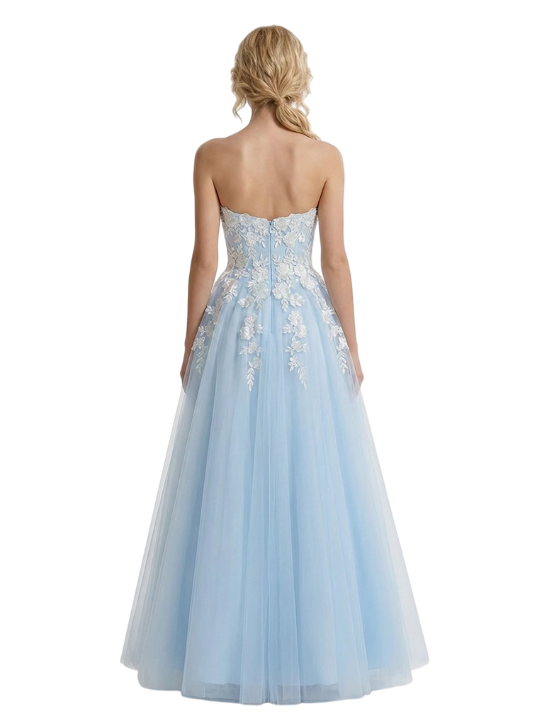 ChicSew Elegant Tulle Lace Ruffles Off The Shoulder Ball Gown Prom Dress